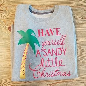 Sandy Little Christmas Gray Cotton Sweatshirt